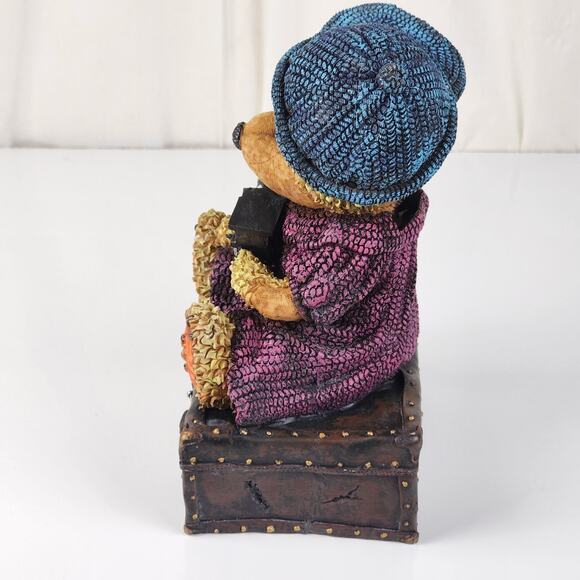 Painted Ceramic Bear Holding Train on a Chest Gertrude B. Gable Collection Bank - Picture 4 of 10